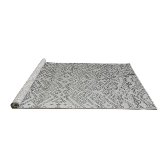 Sideview of Machine Washable Abstract Gray Modern Rug, wshabs4614gry