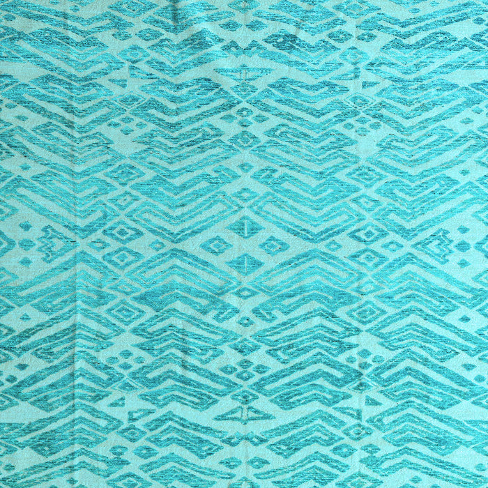Square Abstract Light Blue Modern Rug, abs4614lblu