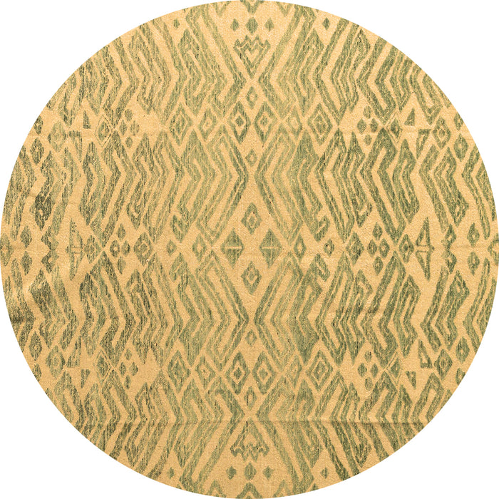 Round Machine Washable Abstract Brown Modern Rug, wshabs4614brn