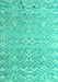 Machine Washable Abstract Turquoise Modern Area Rugs, wshabs4614turq