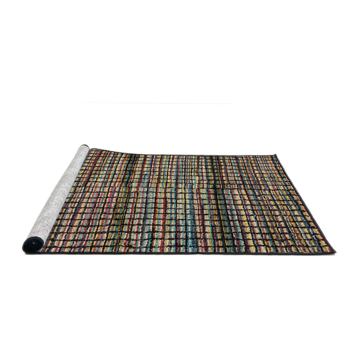 Sideview of Machine Washable Abstract Brown Rug, wshabs4615