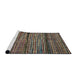 Sideview of Machine Washable Abstract Brown Rug, wshabs4615