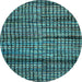 Round Machine Washable Abstract Light Blue Modern Rug, wshabs4615lblu