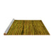 Sideview of Machine Washable Abstract Yellow Modern Rug, wshabs4615yw