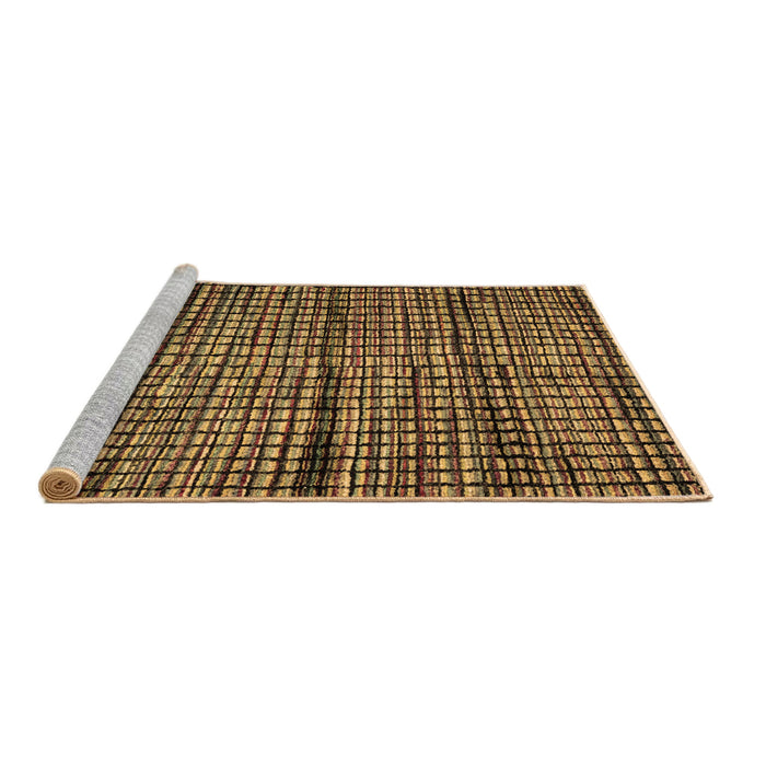 Sideview of Machine Washable Abstract Brown Modern Rug, wshabs4615brn