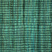 Square Machine Washable Abstract Turquoise Modern Area Rugs, wshabs4615turq