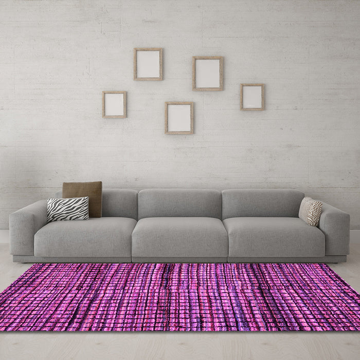 Machine Washable Abstract Pink Modern Rug in a Living Room, wshabs4615pnk