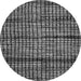 Round Abstract Gray Modern Rug, abs4615gry