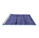 Sideview of Machine Washable Abstract Blue Modern Rug, wshabs4615blu