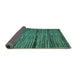 Sideview of Abstract Turquoise Modern Rug, abs4615turq