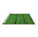 Sideview of Machine Washable Abstract Green Modern Area Rugs, wshabs4615grn