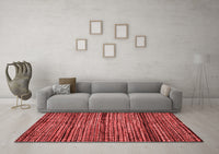 Machine Washable Abstract Red Modern Rug, wshabs4615red