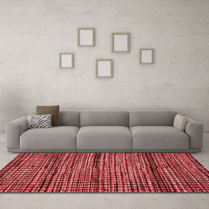 Modern Red Washable Rugs