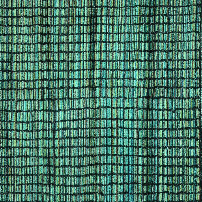 Square Abstract Turquoise Modern Rug, abs4615turq