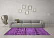 Machine Washable Abstract Purple Modern Area Rugs in a Living Room, wshabs4615pur