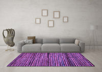 Machine Washable Abstract Purple Modern Rug, wshabs4615pur