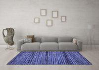 Machine Washable Abstract Blue Modern Rug, wshabs4615blu