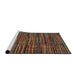 Sideview of Machine Washable Abstract Night Red Rug, wshabs4616