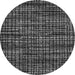 Round Abstract Gray Modern Rug, abs4616gry