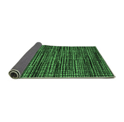 Sideview of Abstract Emerald Green Modern Rug, abs4616emgrn