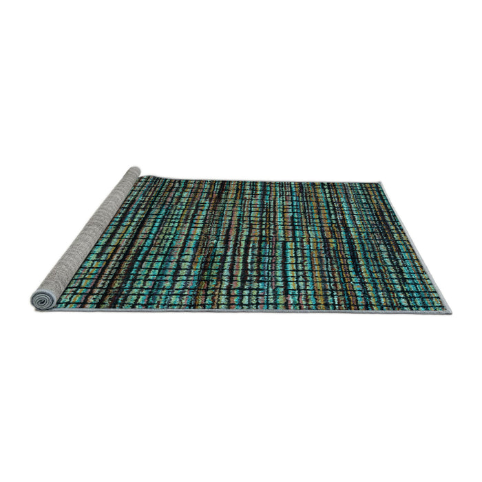Sideview of Machine Washable Abstract Light Blue Modern Rug, wshabs4616lblu