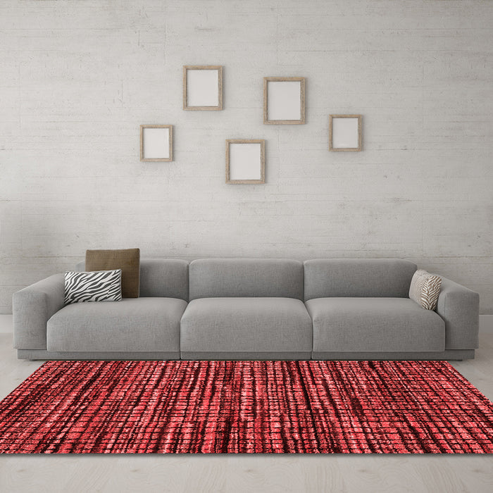 Modern Red Washable Rugs