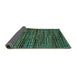 Sideview of Abstract Turquoise Modern Rug, abs4616turq