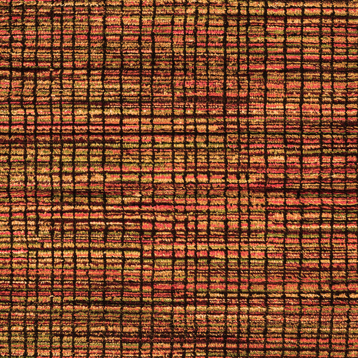 Square Machine Washable Abstract Orange Modern Area Rugs, wshabs4616org