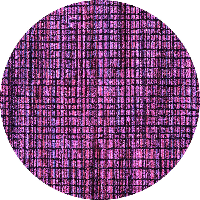 Round Machine Washable Abstract Purple Modern Area Rugs, wshabs4616pur