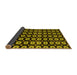 Sideview of Abstract Yellow Modern Rug, abs4617yw