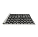 Sideview of Machine Washable Abstract Gray Modern Rug, wshabs4617gry