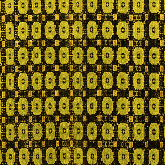 Square Abstract Yellow Modern Rug, abs4617yw