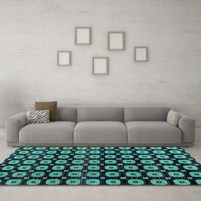 Machine Washable Abstract Light Blue Modern Rug in a Living Room, wshabs4617lblu