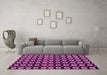 Machine Washable Abstract Pink Modern Rug in a Living Room, wshabs4617pnk