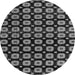 Round Machine Washable Abstract Gray Modern Rug, wshabs4617gry