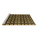 Sideview of Machine Washable Abstract Brown Modern Rug, wshabs4617brn