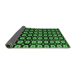 Sideview of Abstract Emerald Green Modern Rug, abs4617emgrn