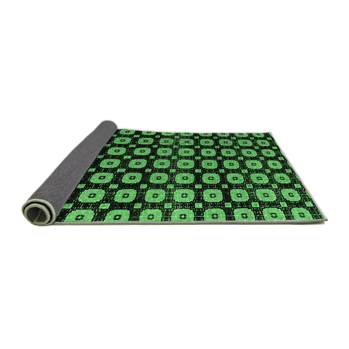 Sideview of Abstract Emerald Green Modern Rug, abs4617emgrn