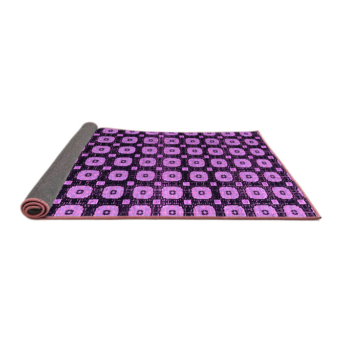 Sideview of Abstract Purple Modern Rug, abs4617pur