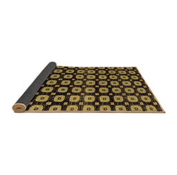 Sideview of Abstract Brown Modern Rug, abs4617brn