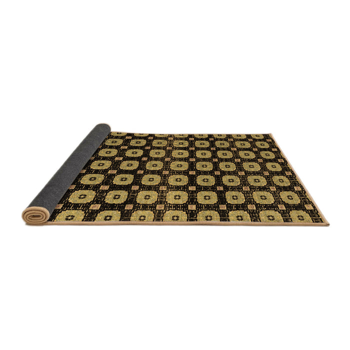 Sideview of Abstract Brown Modern Rug, abs4617brn