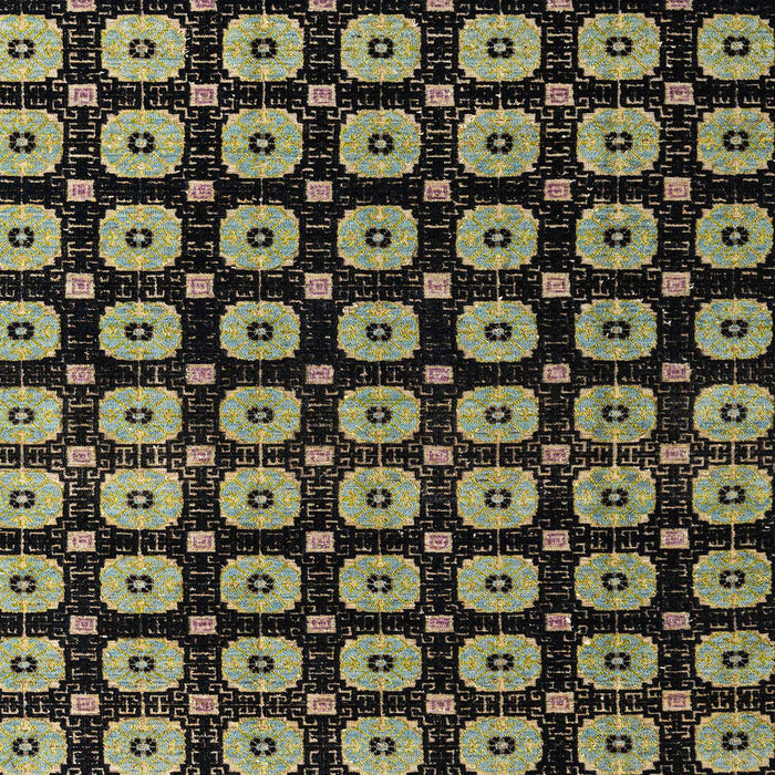 Machine Washable Abstract Brass Green Rug, wshabs4617