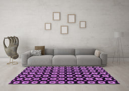 Machine Washable Abstract Purple Modern Area Rugs in a Living Room, wshabs4617pur
