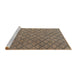 Sideview of Machine Washable Abstract Dark Brown Rug, wshabs4618