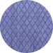 Round Machine Washable Abstract Blue Modern Rug, wshabs4618blu