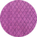 Round Machine Washable Abstract Pink Modern Rug, wshabs4618pnk