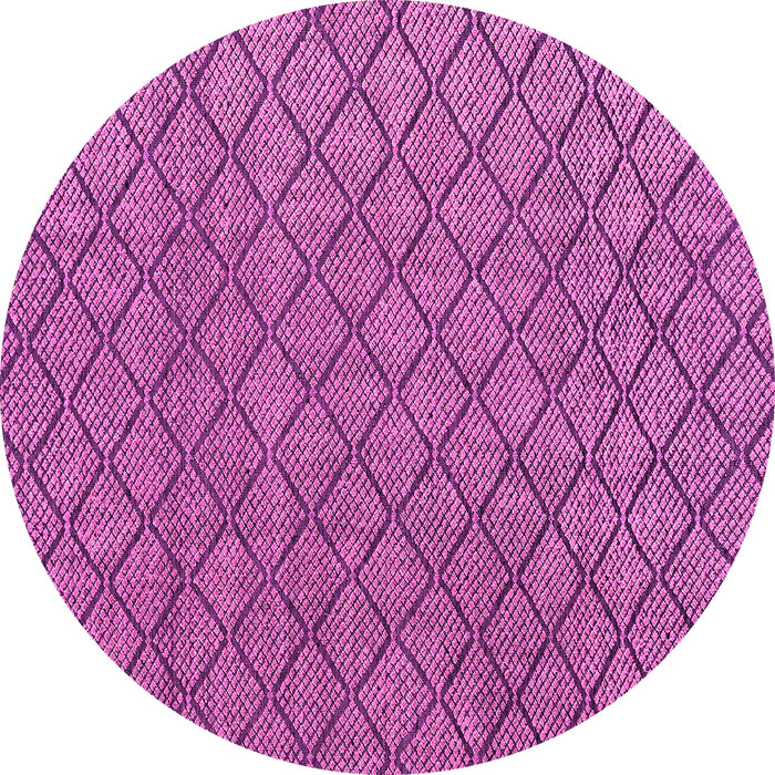 Round Abstract Pink Modern Rug, abs4618pnk