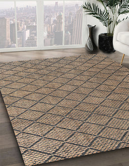 Abstract Dark Brown Modern Rug in Family Room, abs4618