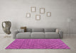 Machine Washable Abstract Pink Modern Rug in a Living Room, wshabs4618pnk