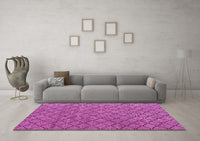 Machine Washable Abstract Pink Modern Rug, wshabs4618pnk